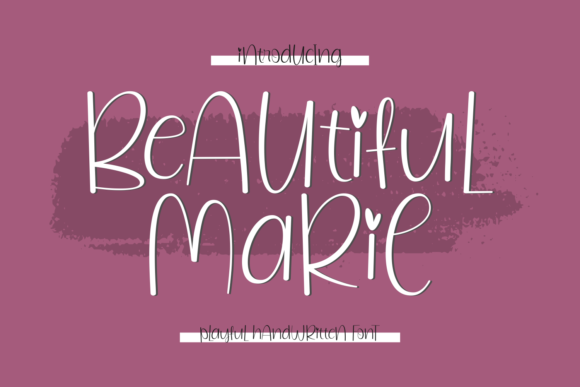 Beautiful Marie: A Friendly Display Font for the Web