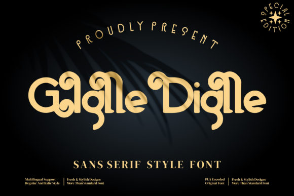 Giglle Diglle: A Vintage Display Font for Luxurious Digital Projects