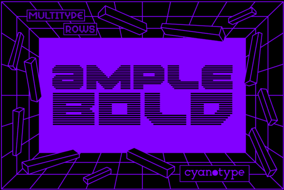 MultiType Rows Ample Bold: A Pixelated Display Font for Modern Websites