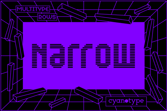 MultiType Rows Narrow: A Trendy Pixel Font for Business Branding